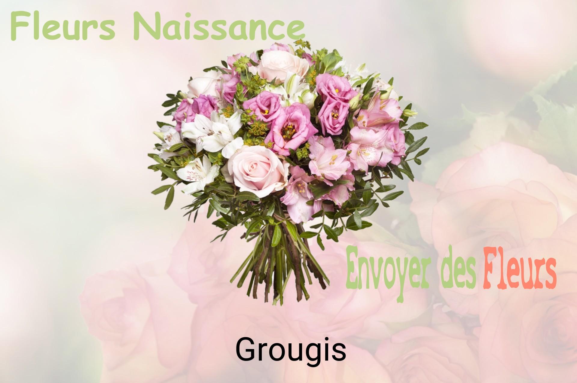 Bouquet de fleurs de naissance livré à Grougis